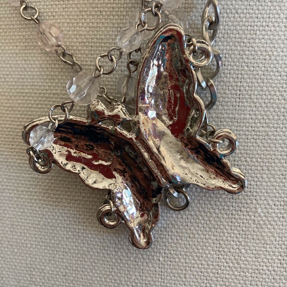 Asymmetrical Butterfly Necklace - Picture 4 of 4